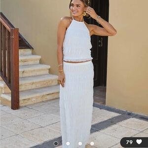 South Beach x Misha Grimes ruched tiered maxi beach skirt set